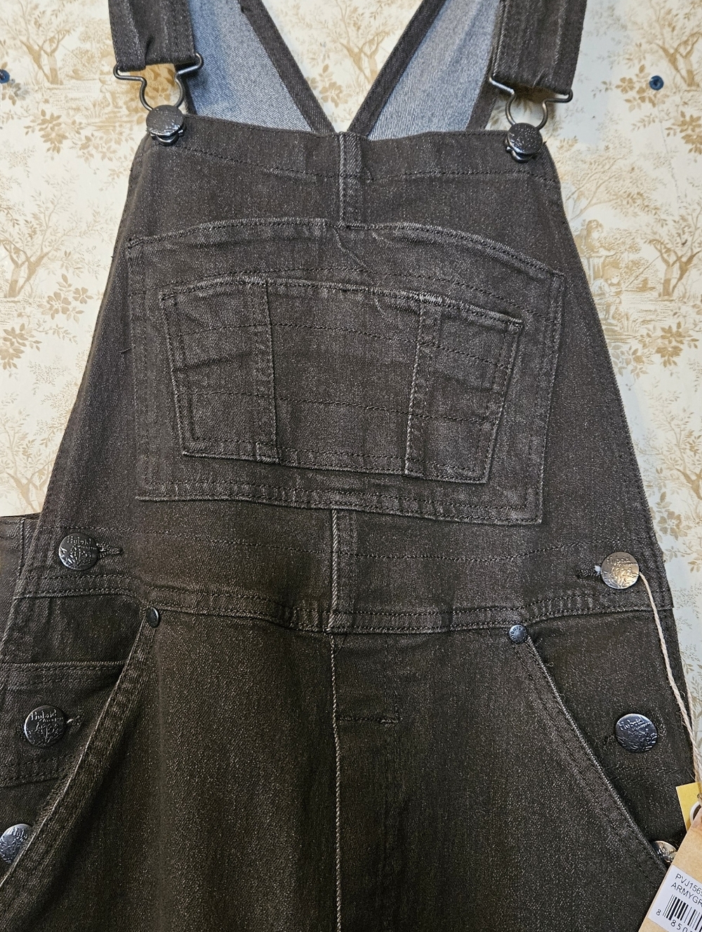 Army Green Overalls One Owner Closet Kept Y2k Style Grunge Relaxed Fit Casual - Picture 2 of 11